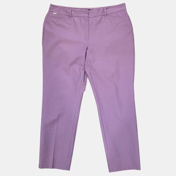 White House Black Market Pants - WHITE HOUSE BLACK MARKET Slim Ankle Pants Women’s 10 Curvy Purple Stretch